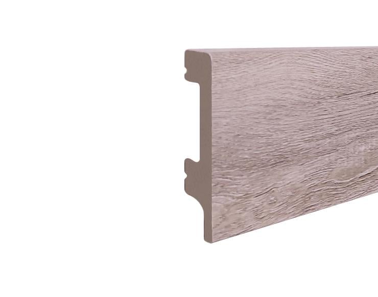 Плинтус дюрополимерный 15х80 мм Серое дерево (8015Р-19141-3)