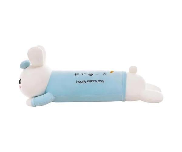 М'яка іграшка подушка Кролик-батон 90 см Синій (ftlx-1112)