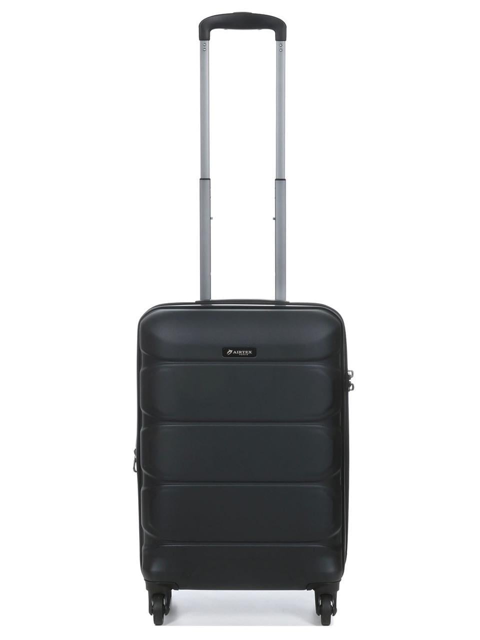 Чемодан малый поликарбонат Airtex S 55х35х21+4 см 40 л 2,75 кг Черный (748)