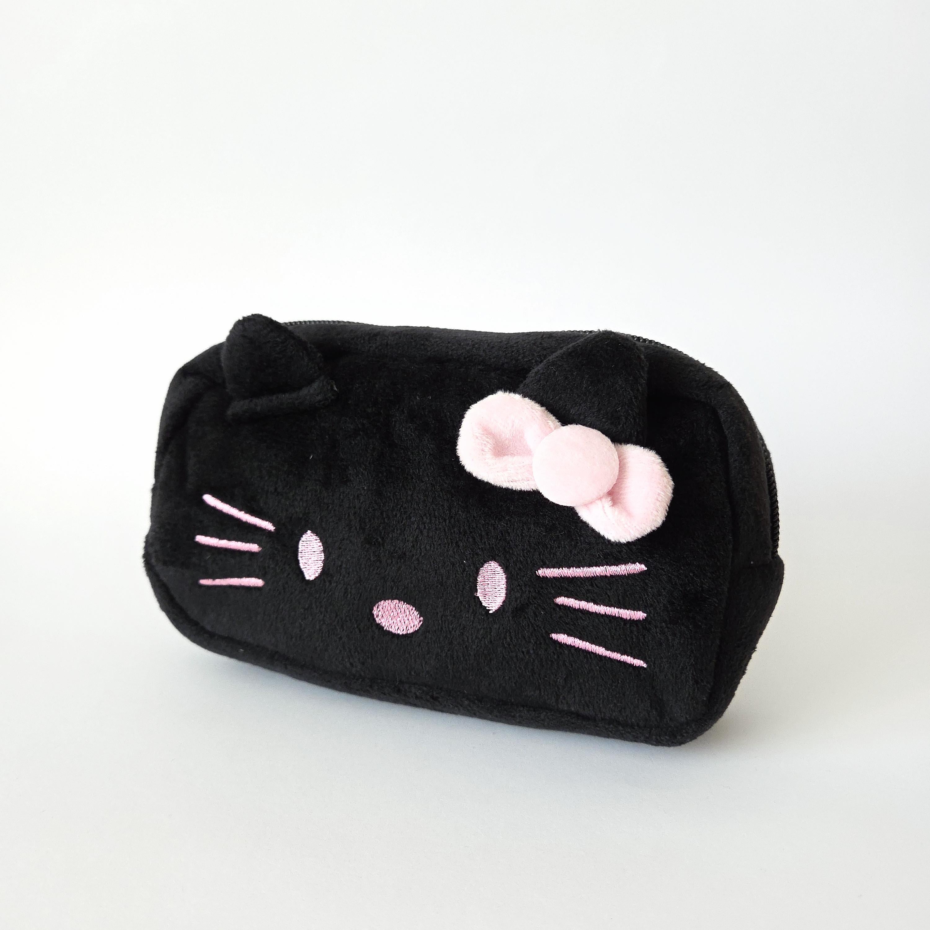 Пенал плюшевий Hello Kitty з блискавкою Чорний (413) Пенал плюшевий Hello Kitty з блискавкою Чорний (413)