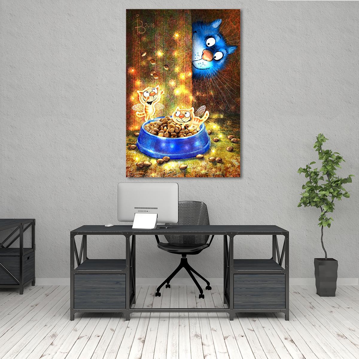 Модульна картина Котофейкі корм крадуть 1 модуль 40х60 см Модульна картина Котофейкі корм крадуть 1 модуль 40х60 см