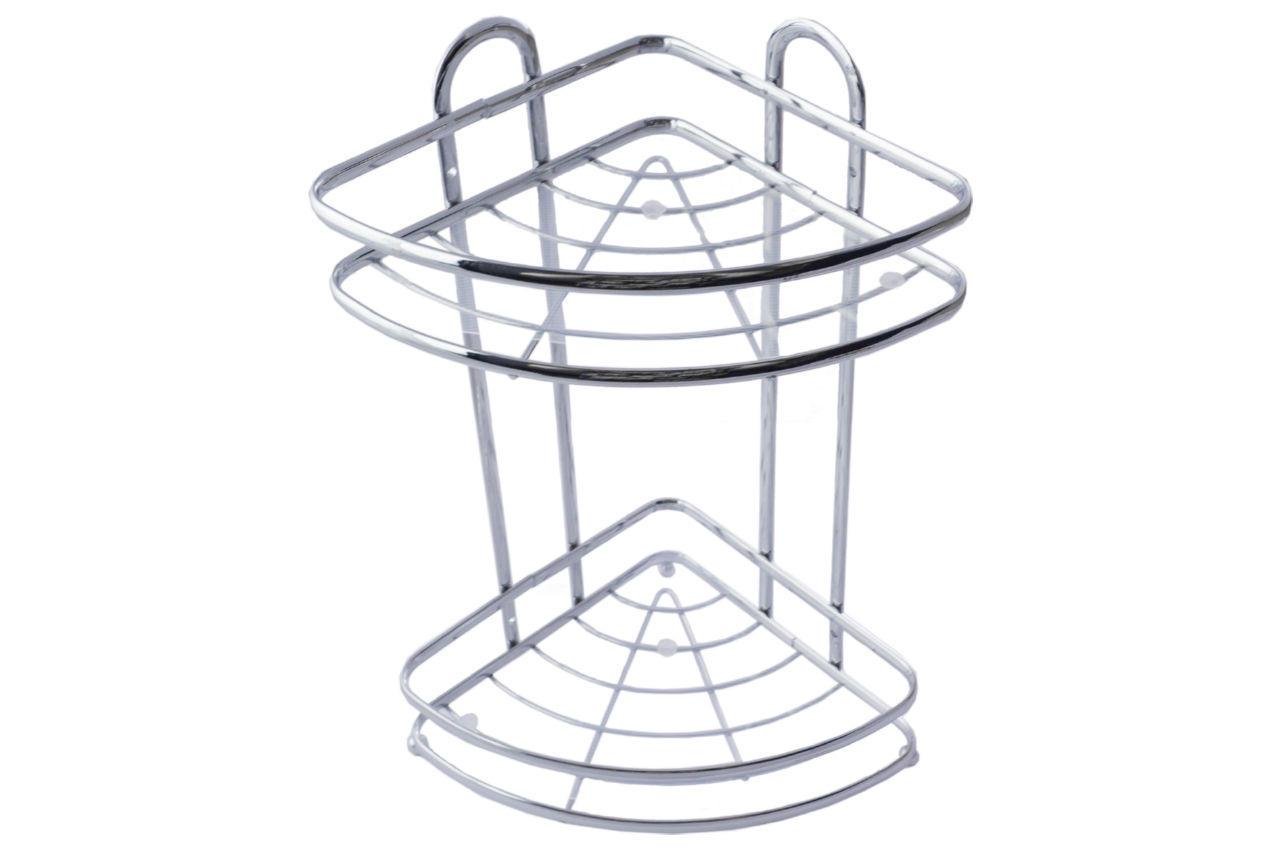 Полиця для ванної кімнати кутова Besser подвійна 175х175 мм (0439D) Полиця для ванної кімнати кутова Besser подвійна 175х175 мм (0439D)