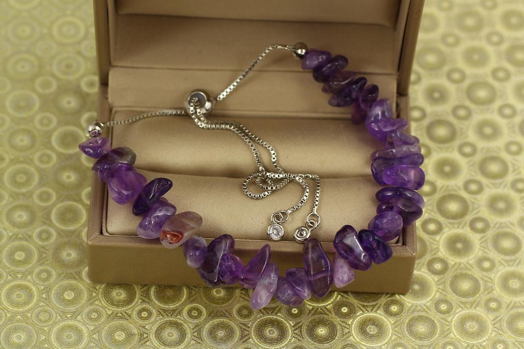 Браслет из аметиста 17 см (28614179)