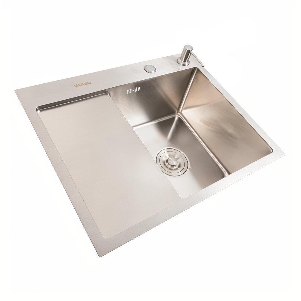Мийка кухонна Valeso CM 58х48 R Handmade нержавіюча сталь круглий сифон 3,0/0,8 мм - фото 2 Мийка кухонна Valeso CM 58х48 R Handmade нержавіюча сталь круглий сифон 3,0/0,8 мм - фото 2