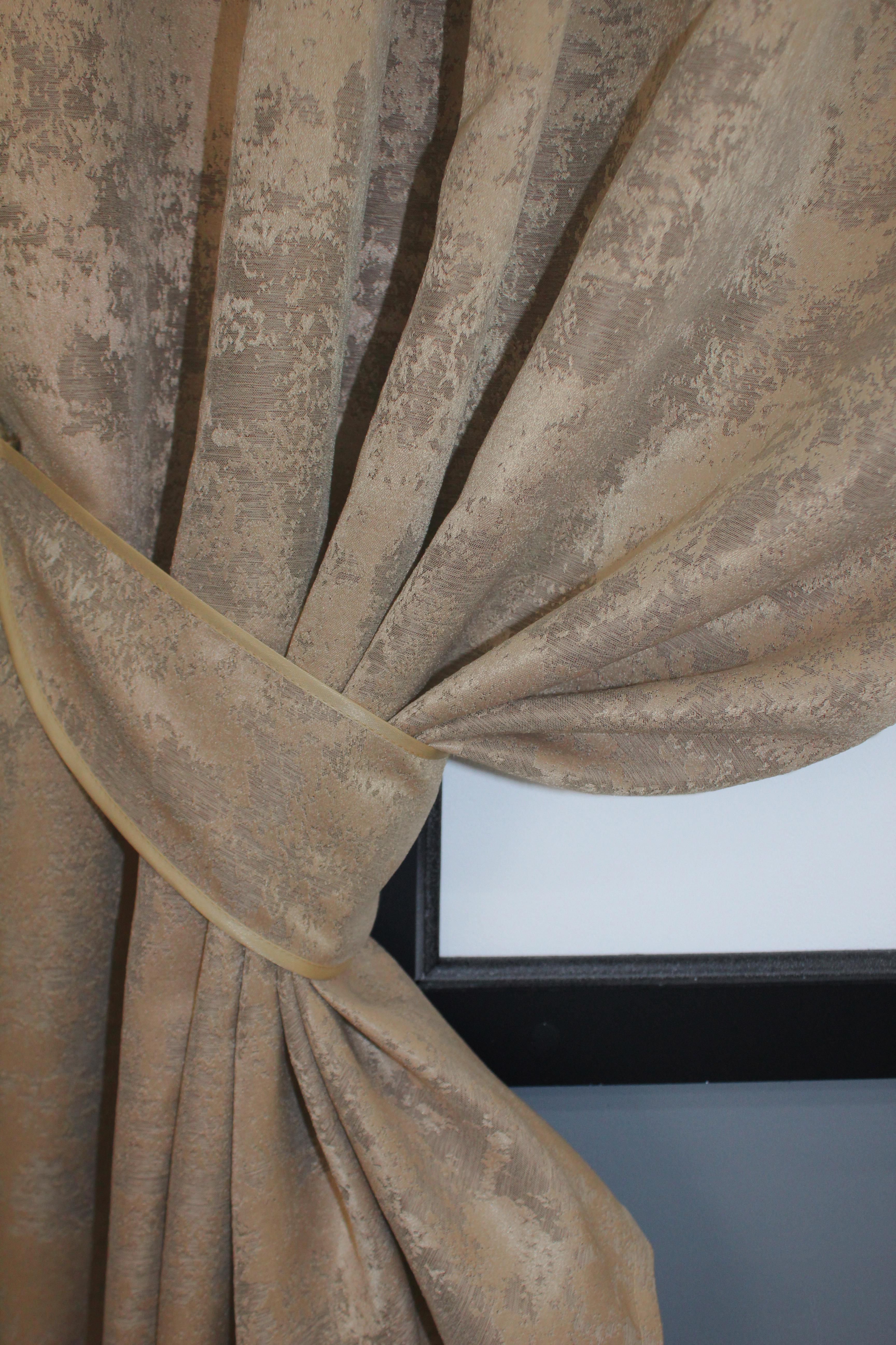 Комплект штор VR-Textil Sultan YL №1207ш жакард 130х170 см 2 шт. Капучино (35-0080) - фото 4