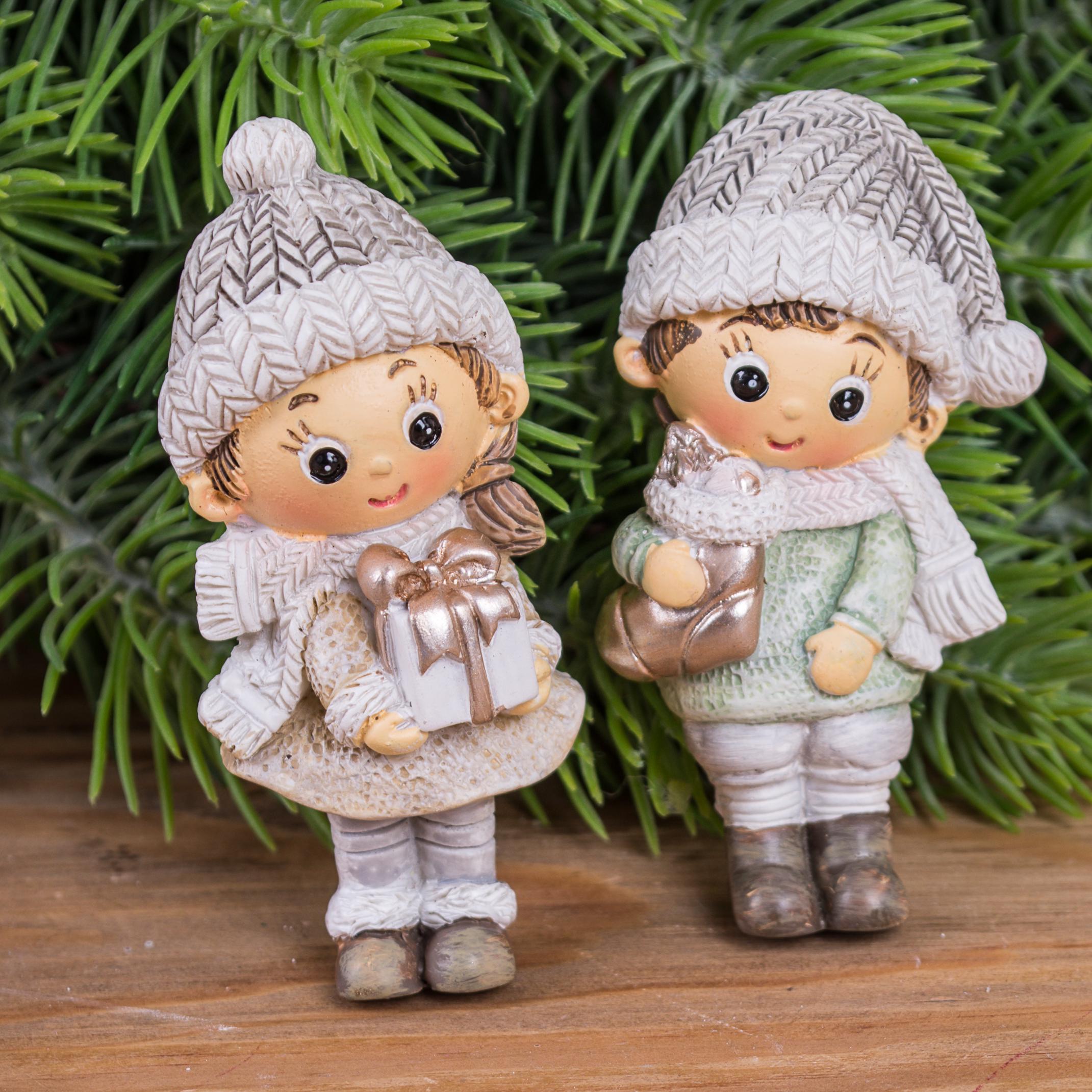 Фигурки магниты дети с подарком (4946)