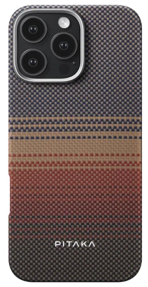Чехол противоударный для iPhone 16 Pro Pitaka Tactile Woven Case Sunset KI1601SU