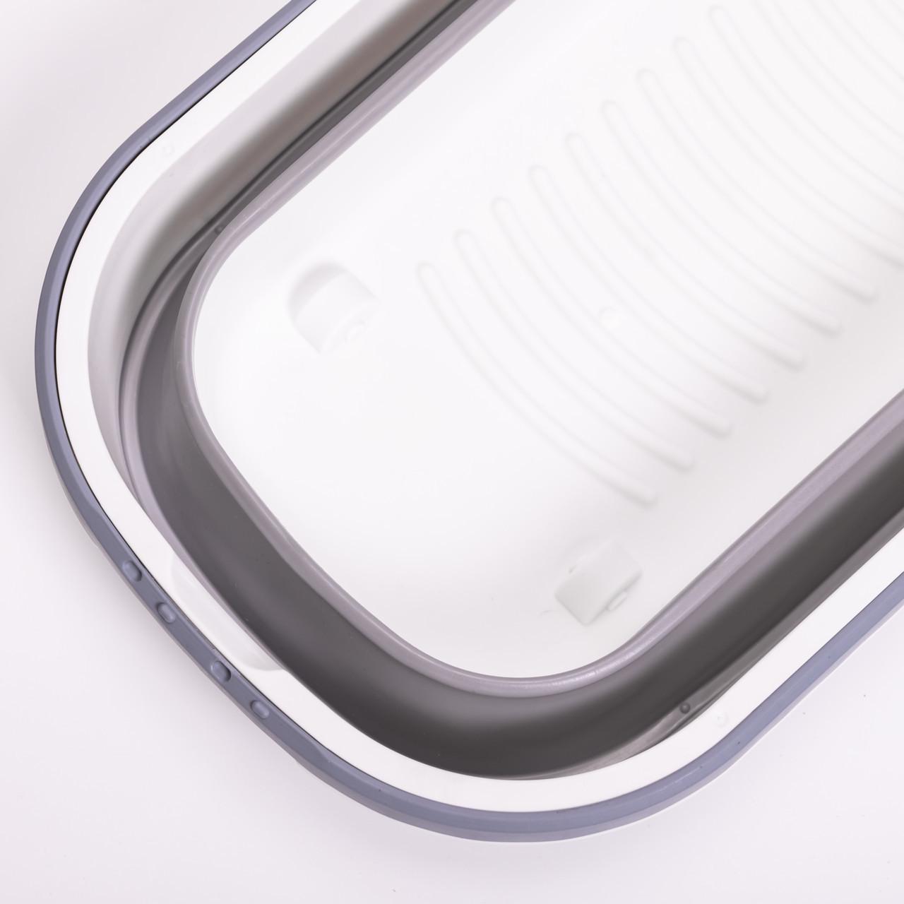 Ведро-таз складное из пластика с силиконовыми вставками HP-35015-2 (A-035208) - фото 6 Ведро-таз складное из пластика с силиконовыми вставками HP-35015-2 (A-035208) - фото 6