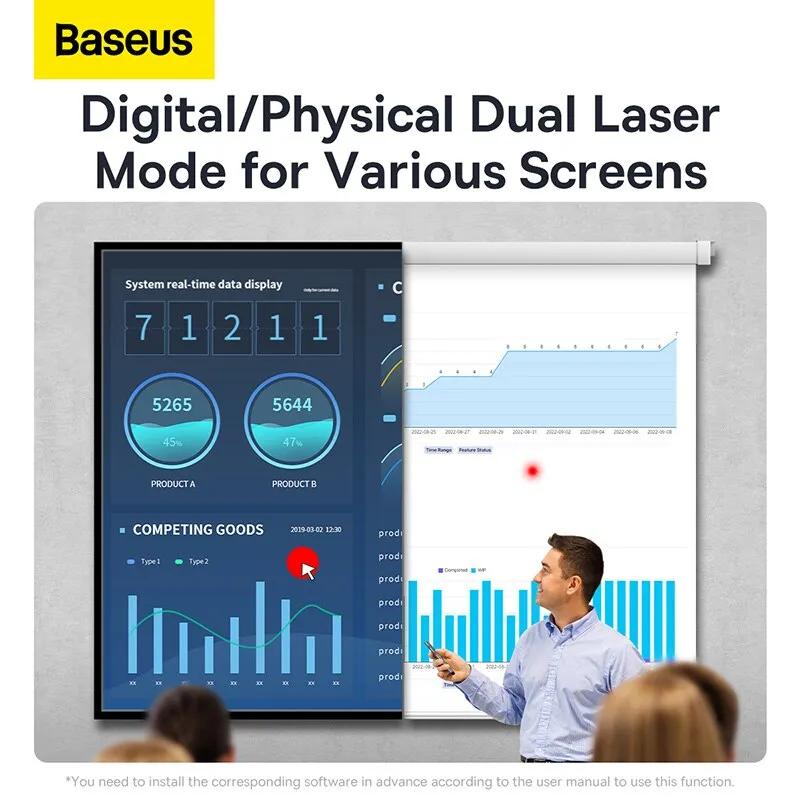 Презентер BASEUS BS-OH085 Orange Dot Wireless Presenter Red Laser Grey (67675) - фото 11 Презентер BASEUS BS-OH085 Orange Dot Wireless Presenter Red Laser Grey (67675) - фото 11