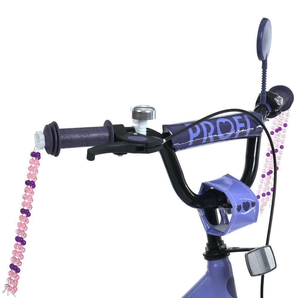 Велосипед для дівчинки PROF1 Princess 14" з багажником Бузковий - фото 3 Велосипед для дівчинки PROF1 Princess 14" з багажником Бузковий - фото 3