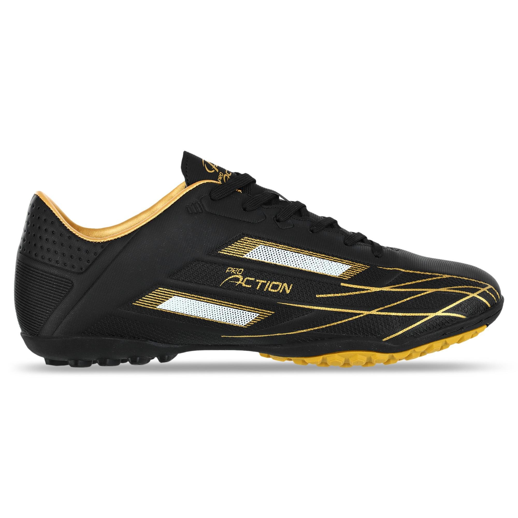 Сороконожки футбольные Pro Action VL21883-TFM-BKG р. 43 Черный/Золотистый Сороконожки футбольные Pro Action VL21883-TFM-BKG р. 43 Черный/Золотистый