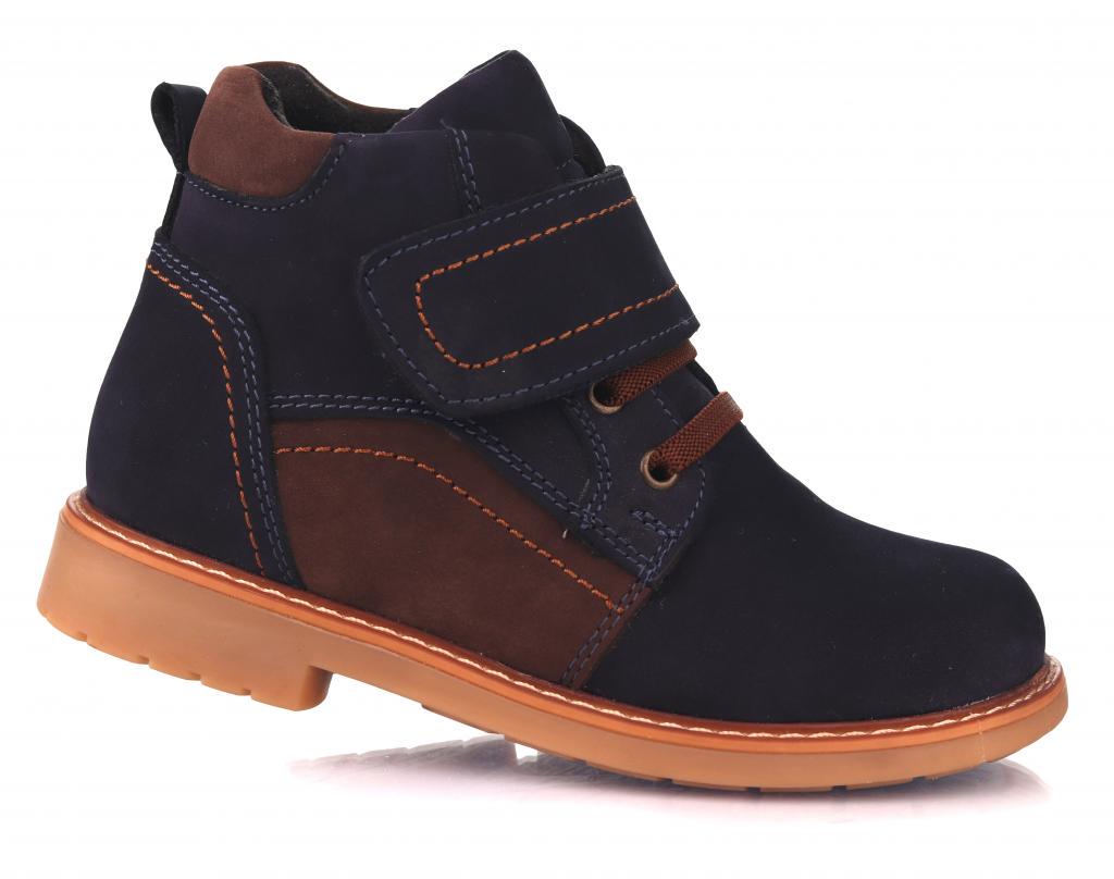 Осенние ботинки Topitop для мальчиков 2143 нубук р. 19 Сине-коричневый Осенние ботинки Topitop для мальчиков 2143 нубук р. 19 Сине-коричневый