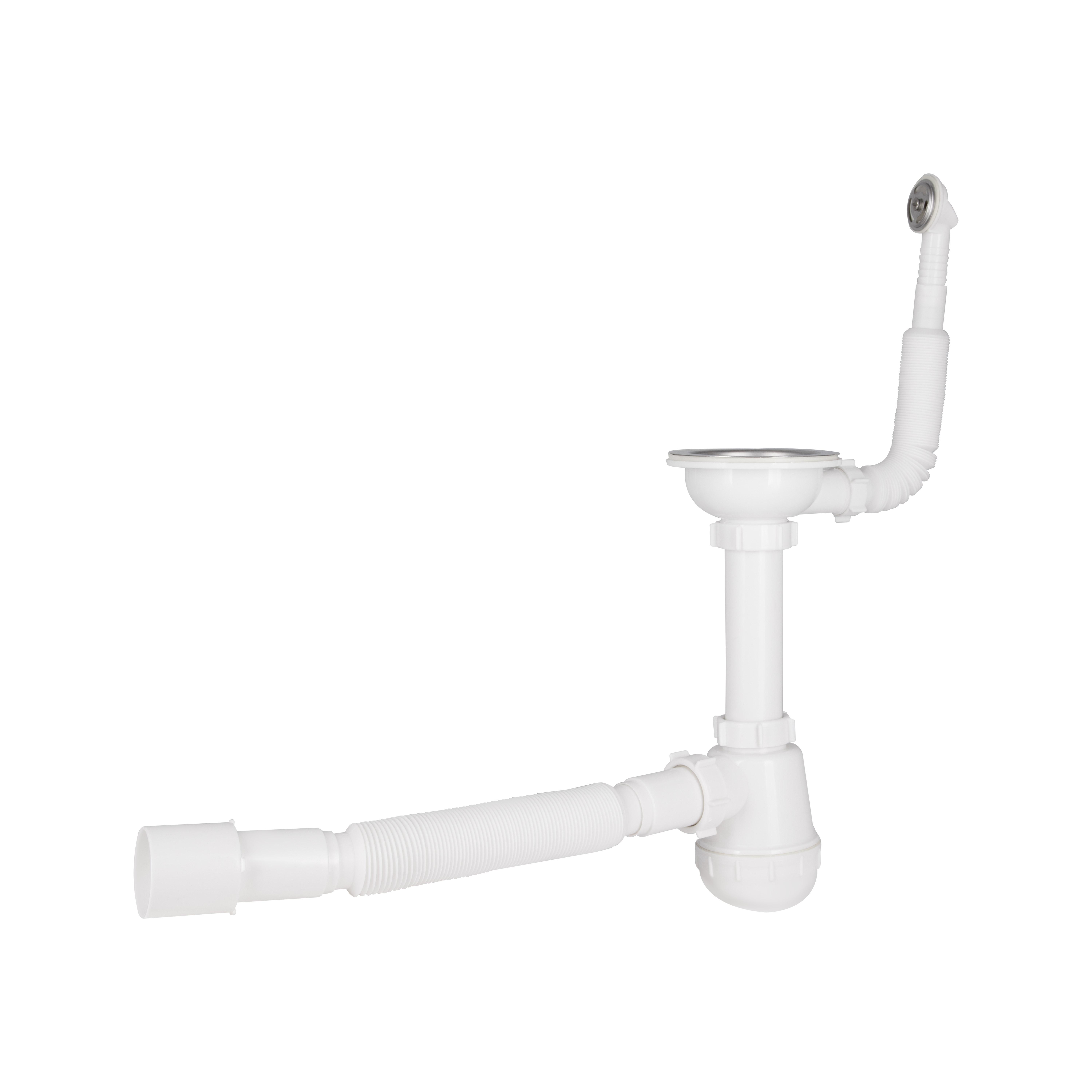 Сифон для кухонной мойки Lidz WHI LK14 115 мм (157829)