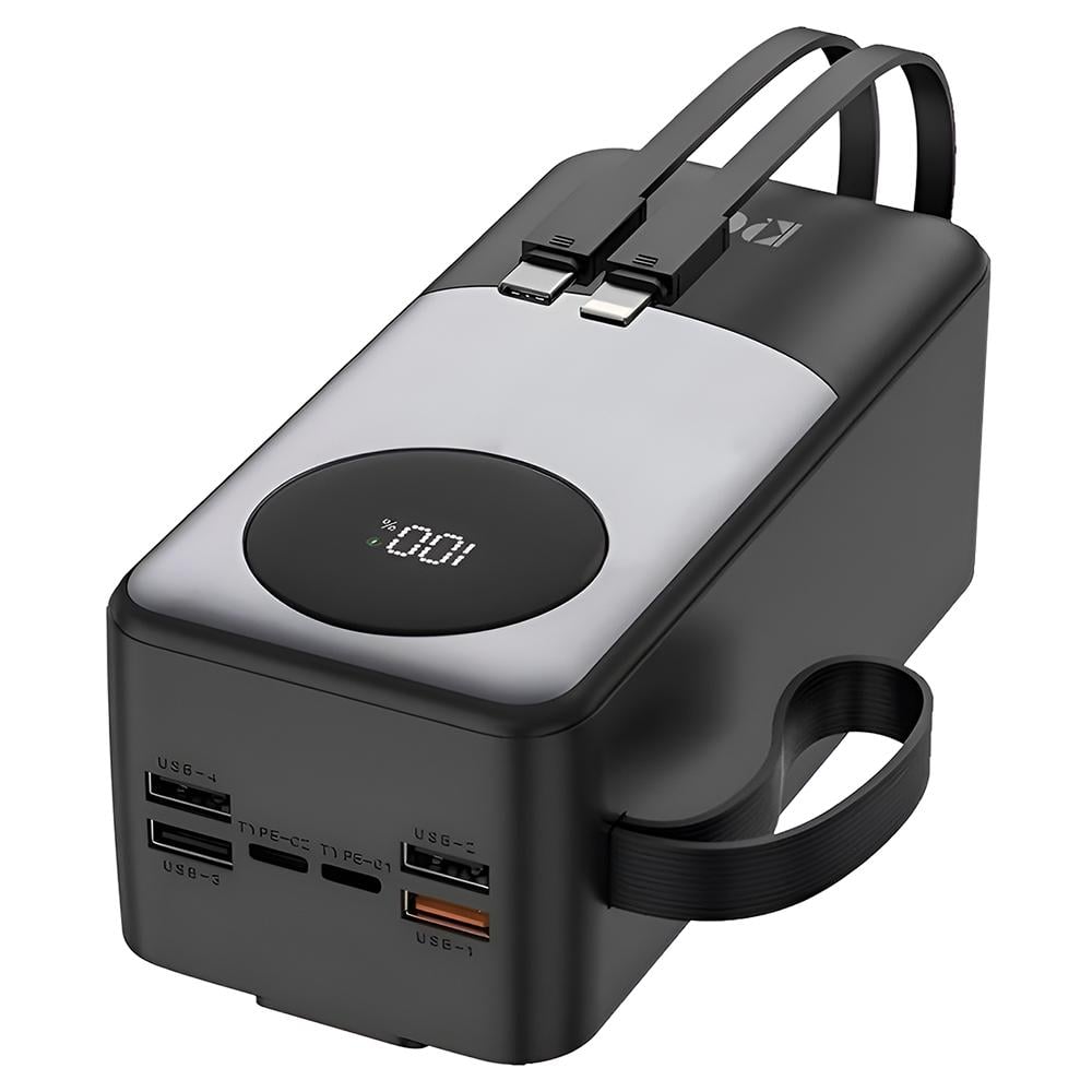 Повербанк King Power KPG с кабелями Type-C/lightning 40000 mAh 22,5W Черный (d5a204cd)