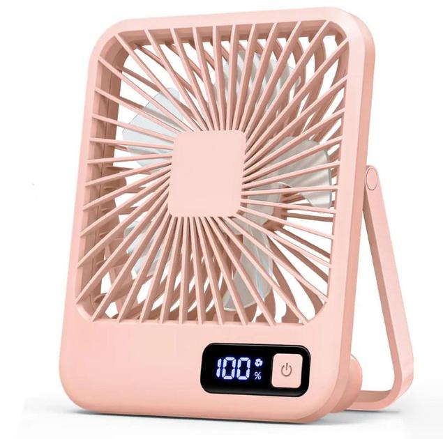 Вентилятор со складной ручкой на 180° Pink (26450926)