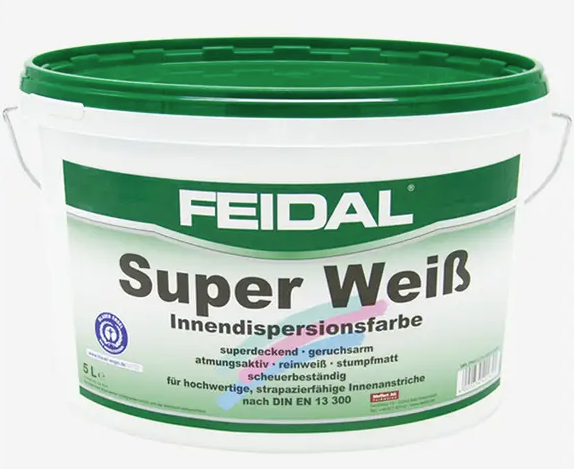 Фарба інтер'єрна Feidal Super Weiß 5 л Білий Фарба інтер'єрна Feidal Super Weiß 5 л Білий