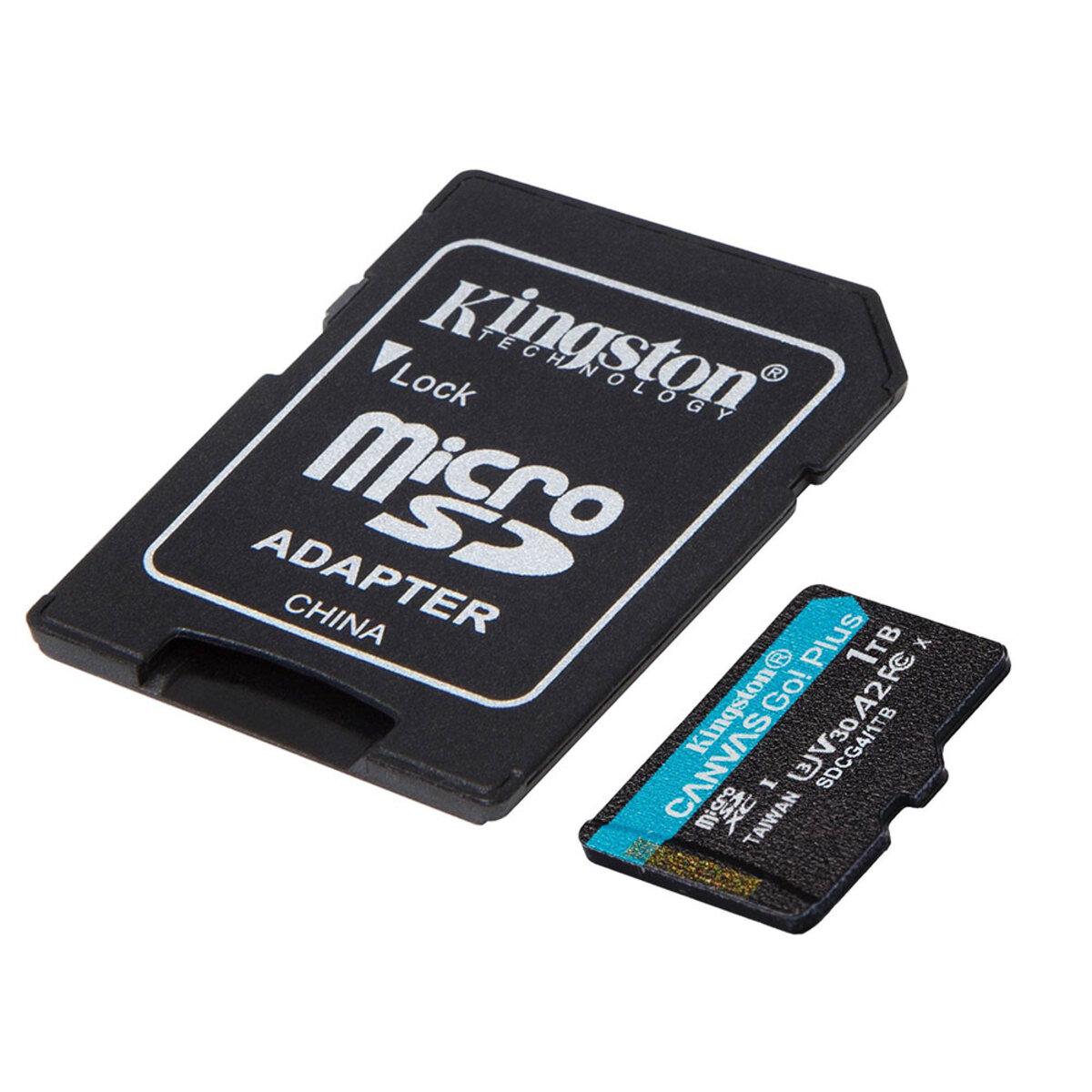 Карта памяти Kingston Canvas Go! Plus 1 TB microSDXC UHS-1 U3 class 10 A2 V30 R200MB/s W-160MB/s Adapter SD (SDCG4/1TB) - фото 2