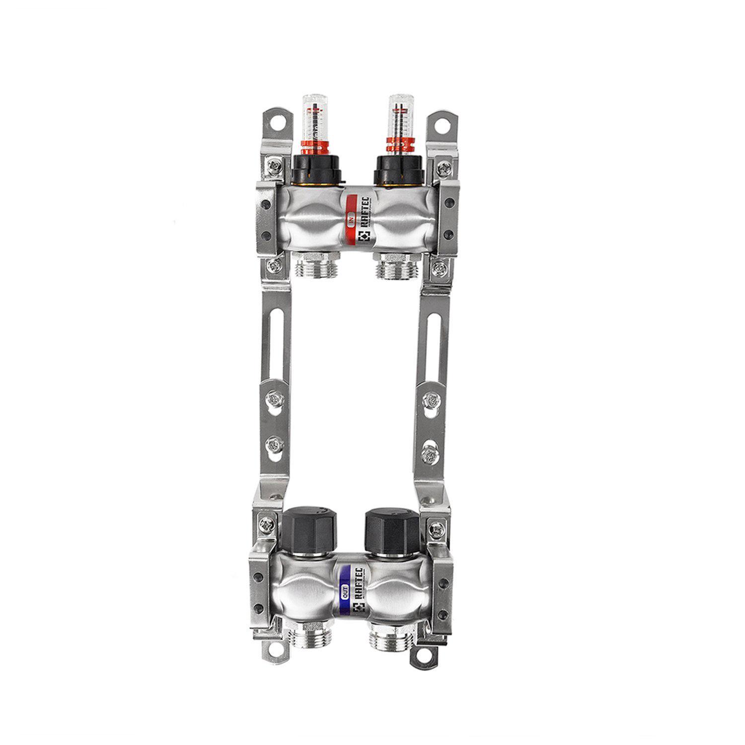 Коллектор с расходомерами Raftec RC03-02 1"x2 (55861)