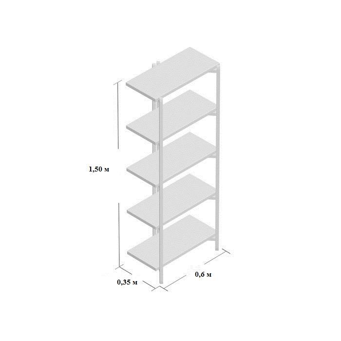 Стелаж GoodsMetall СТЖ1154 1500х600х350 мм (1191316815) - фото 3