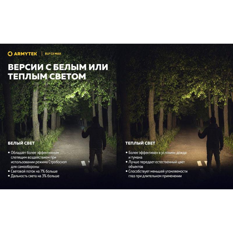 Фонарь налобный Armytek Elf C2 MAX WARM (35338871) - фото 25