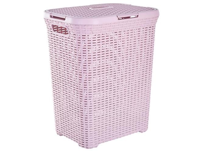 Корзина для белья с крышкой Ротанг 45х35х55 см 50 л Фрезия (MAN-27279)