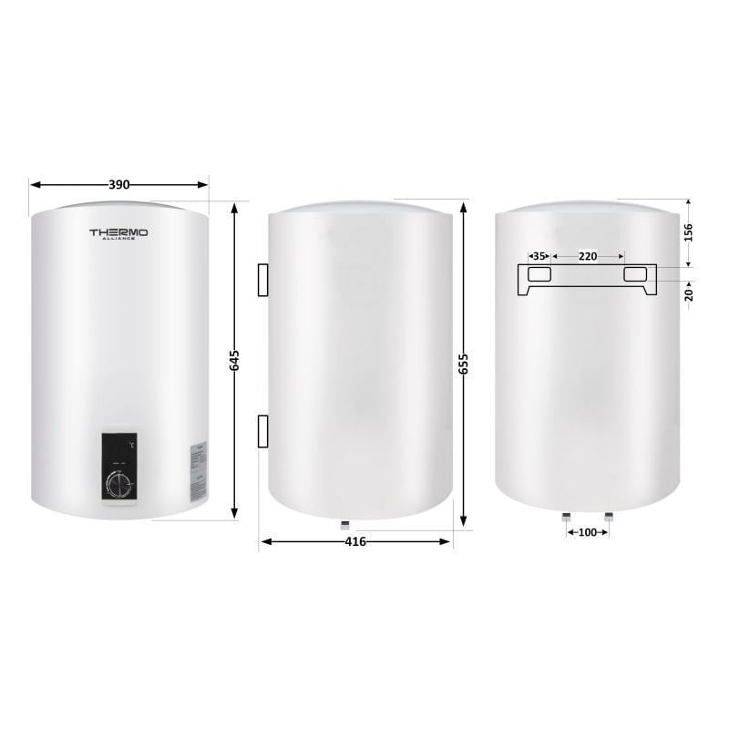 Водонагрівач Thermo Alliance 50 л сухий ТЕН 2х 0,8/1,2 кВт (D50V20J2(D)K) - фото 2 Водонагрівач Thermo Alliance 50 л сухий ТЕН 2х 0,8/1,2 кВт (D50V20J2(D)K) - фото 2