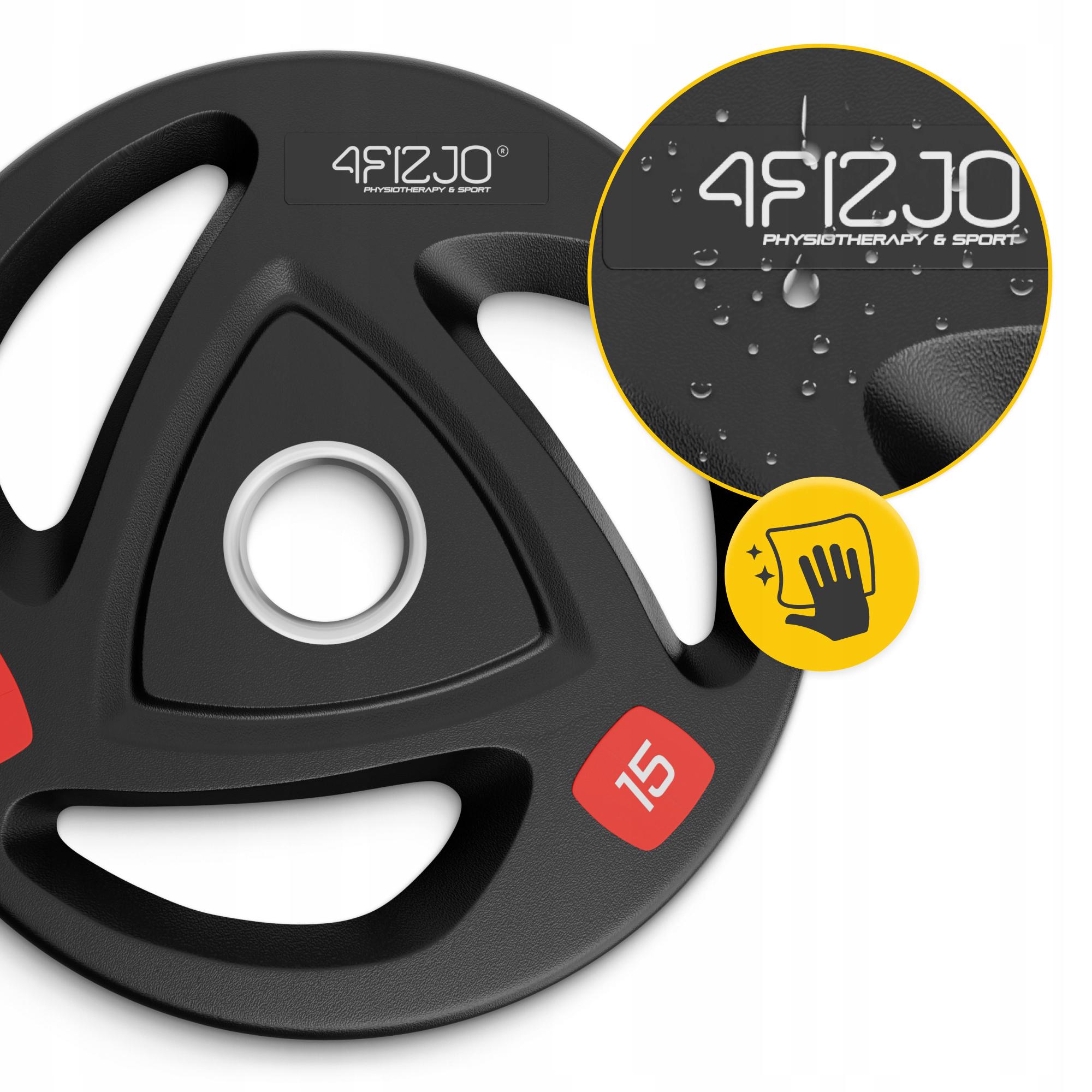 Диск олімпійський 4fizjo металевий/прогумований 2 шт. 15 кг 51 мм Black (P-5905973401272) - фото 8 Диск олімпійський 4fizjo металевий/прогумований 2 шт. 15 кг 51 мм Black (P-5905973401272) - фото 8