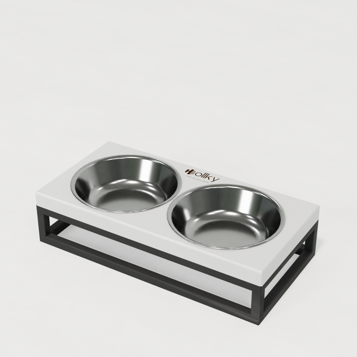 Миски на підставці для маленьких собак і котів Hollky Base XS 2х0,25 л (BXS-28145-GRWH) - фото 9