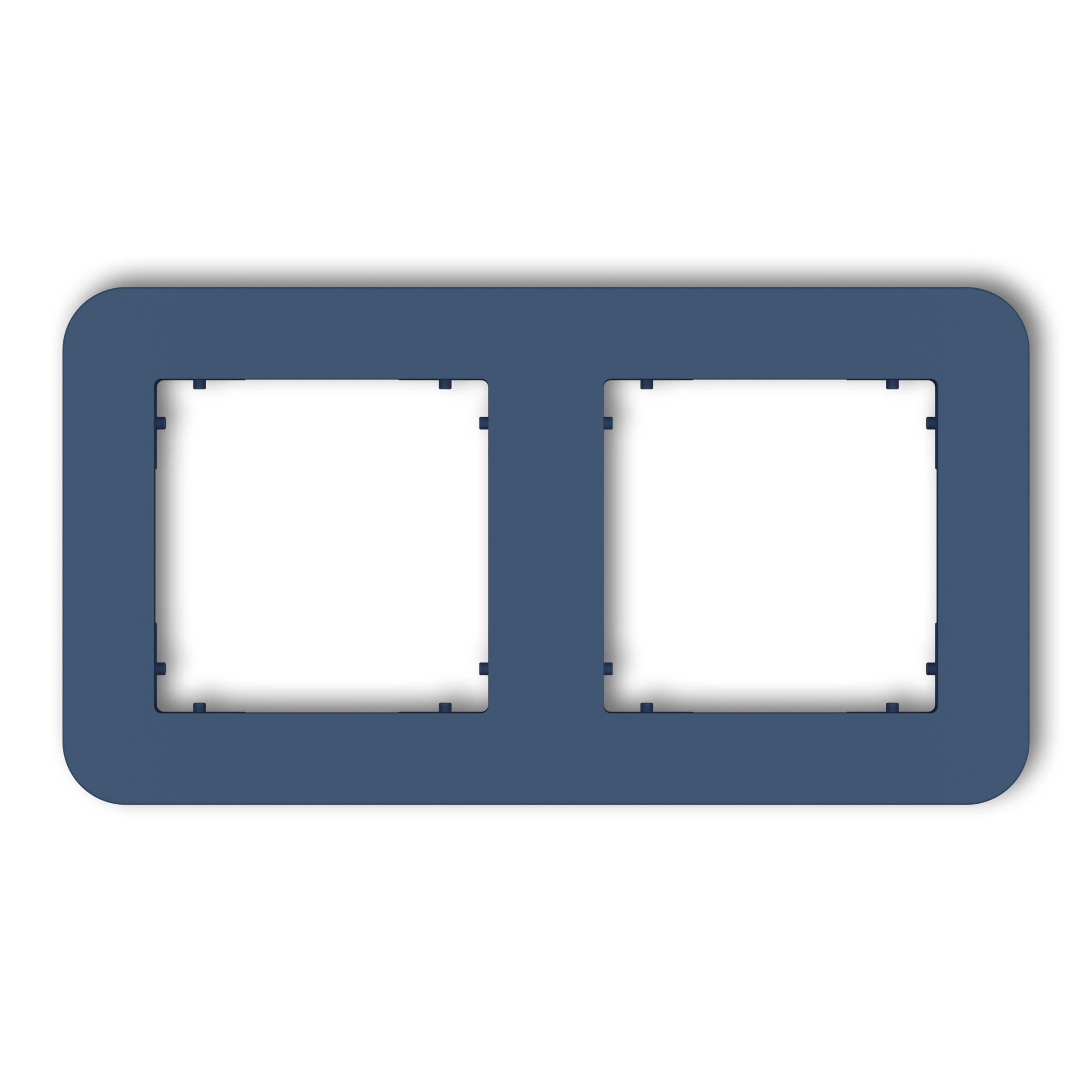 Рамка двойная универсальная закругленная Karlik Mini Navy Blue (64MRTZ-2)