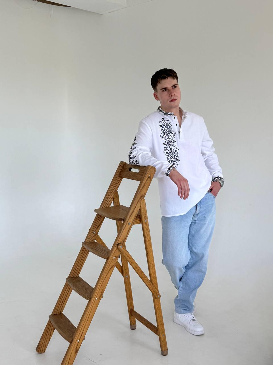 Вишиванка чоловіча Вишиваночка р. 62 Білий (3046-3) - фото 3