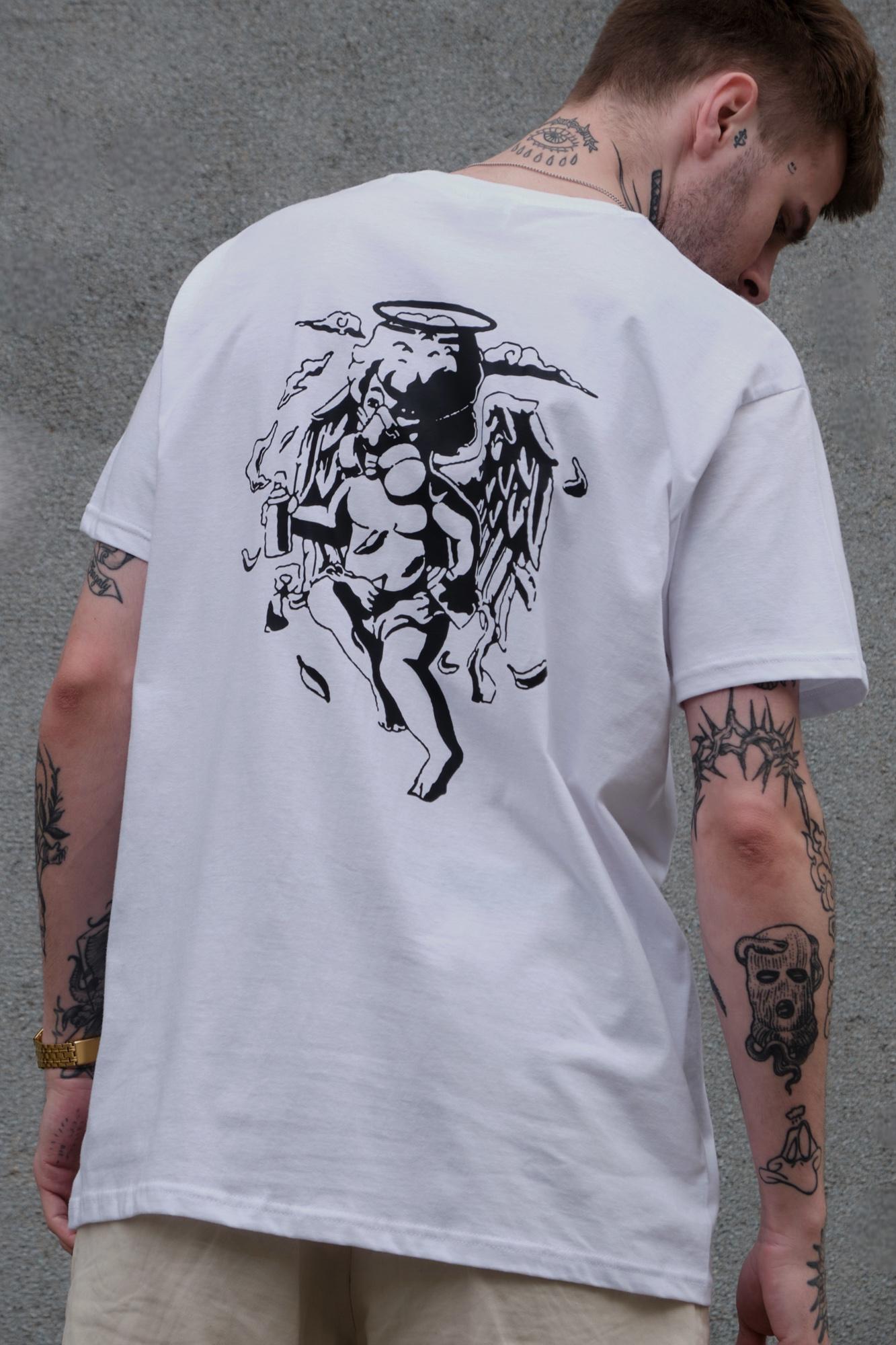 Футболка чоловіча Without Respirator з принтом оверсайз XXL/3XL White (XXL8049284)