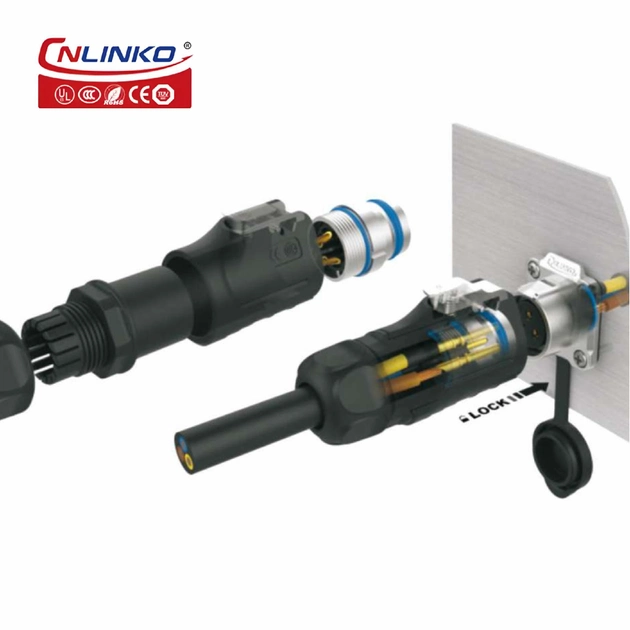 Герметичный разъем Cnlinko LP-20 9 pin 5A 250V (57057) - фото 2 Герметичный разъем Cnlinko LP-20 9 pin 5A 250V (57057) - фото 2