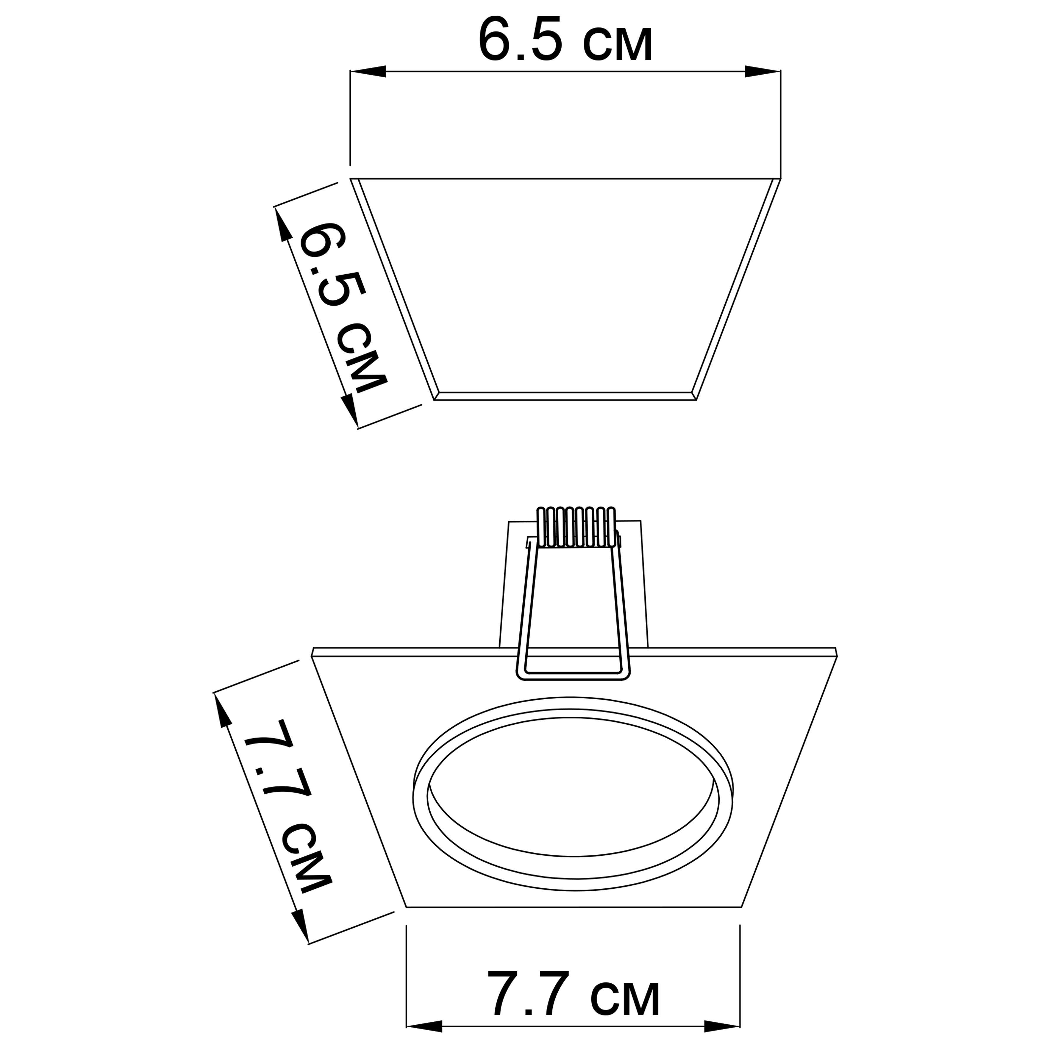 Светильник точечный Imperium Light Simple 1 SQ BK 380108.05.05 - фото 2