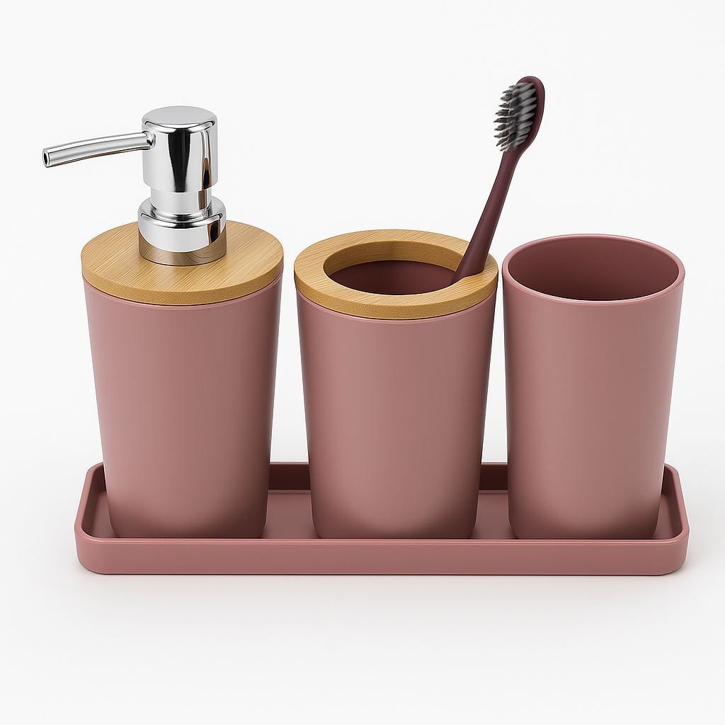 Набір для ванної 4 пр. 24х14х8,5 см (R100764)