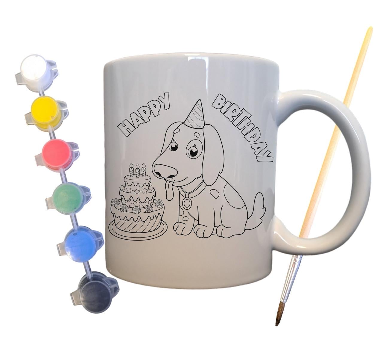 Набор для творчества кружка раскраска Подарок на День рождения 330 мл Белый (КР0065)