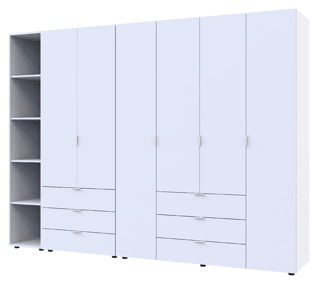 Комплект шкафов Doros Гелар 3 шт. 270,7х49,5х203,4 см Белый (DRS-011178)