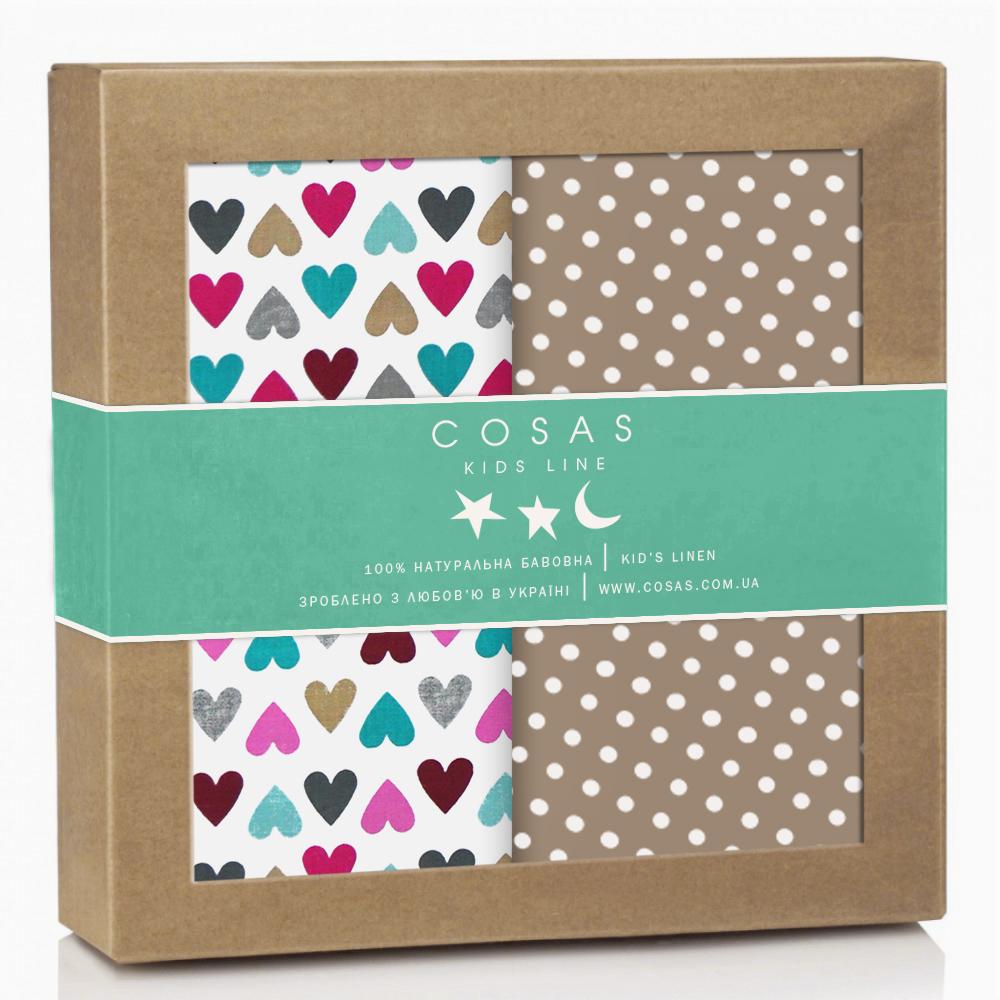 Набір пелюшок Cosas Love Dots 80х100 см 2 шт. (4822055267773)