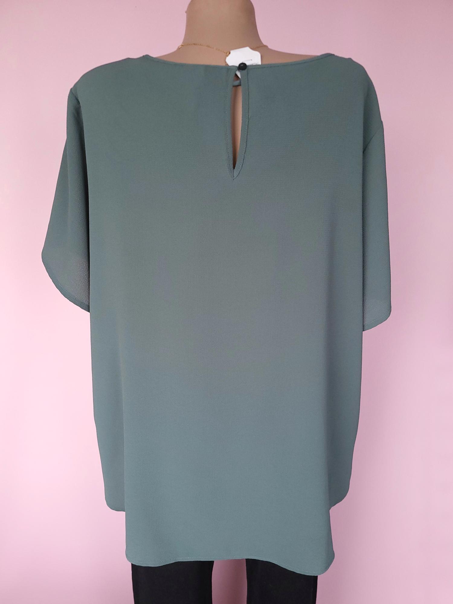 Блузка женская Only Oversize 12872 3XL Серый/Зеленый (52) - фото 5