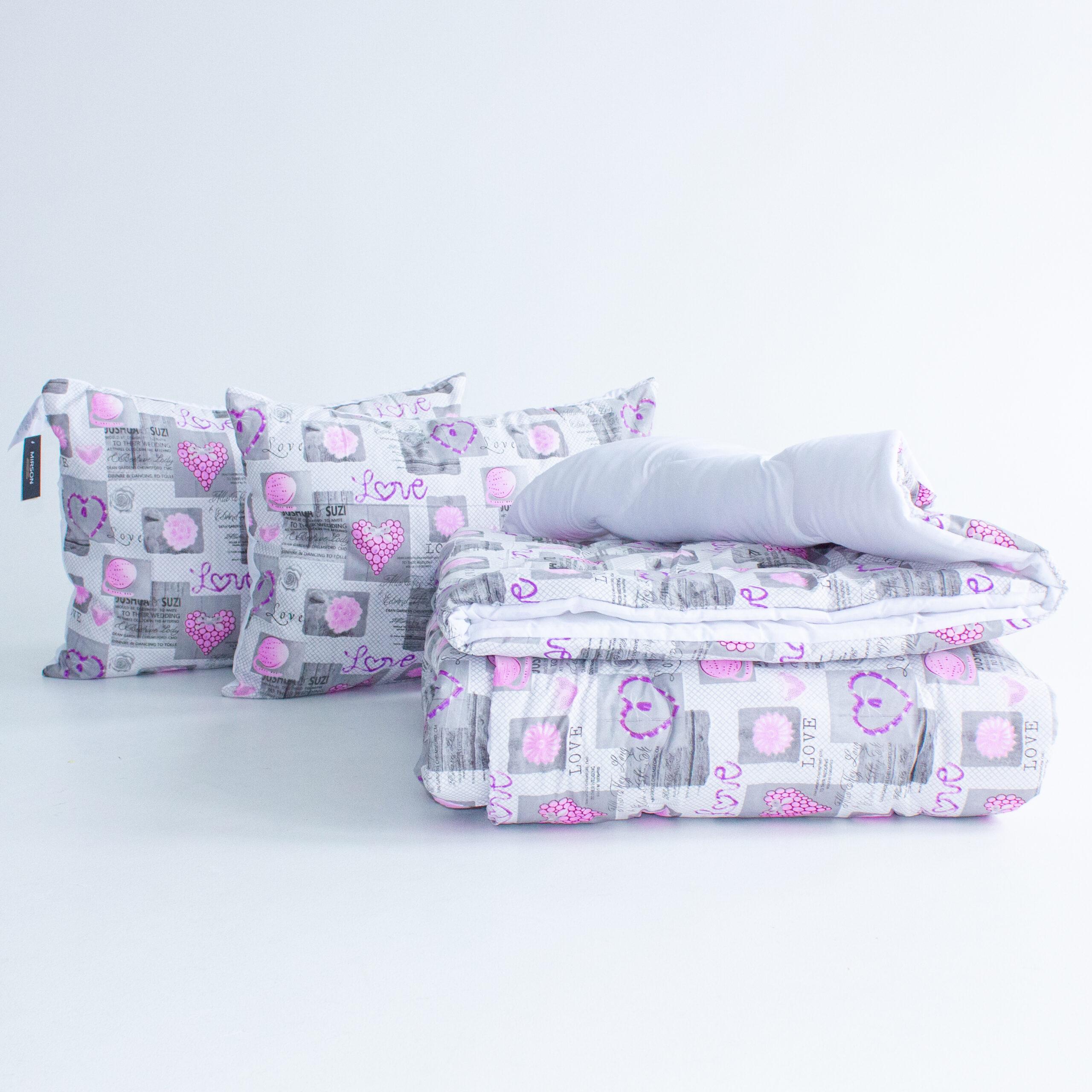 Набір шовковий MirSon №5675 Print Line Dancer зимовий Ковдра 155х215 см/подушки середні 50х70 см 2 шт. (2200006121091)