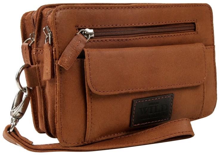 Чоловіча борсетка Always Wild замшева Коричневий (1416SHNEWTAN)