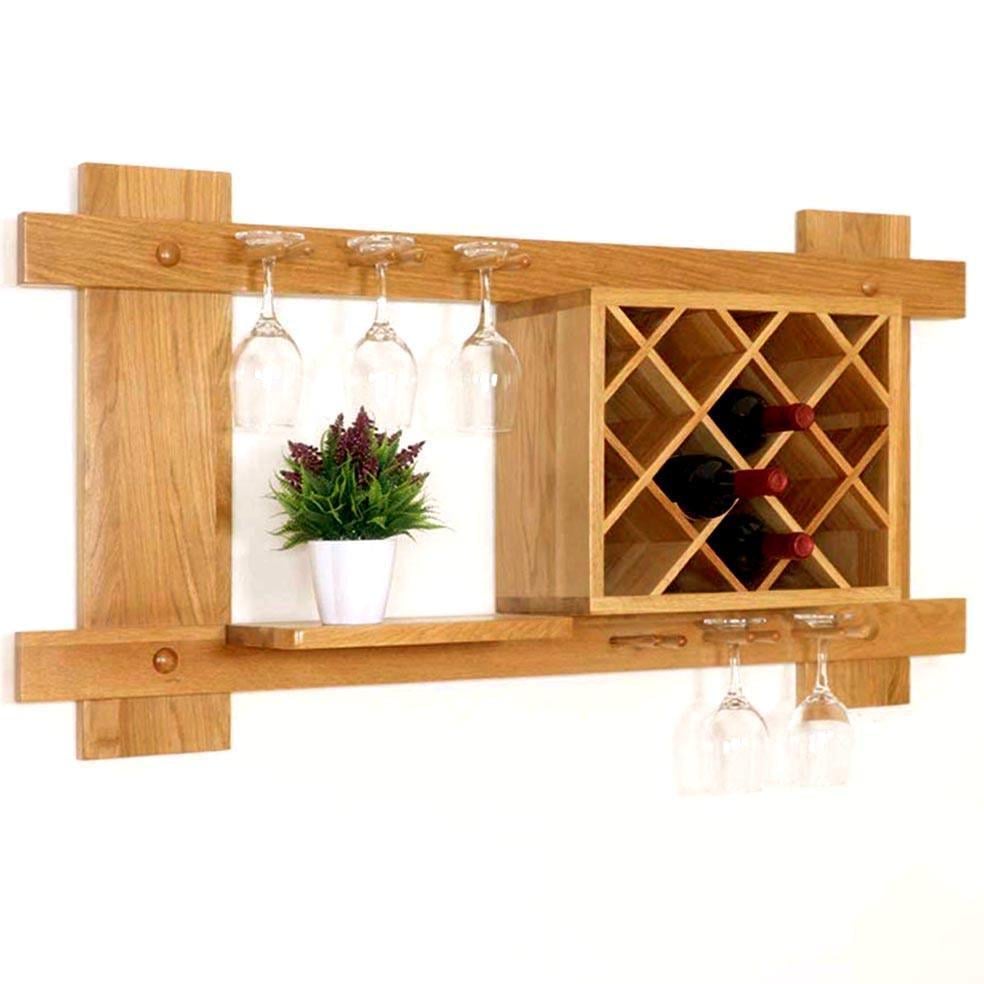 Полка для вина настенная из дерева Майбара Сиена (ПНК-007905)