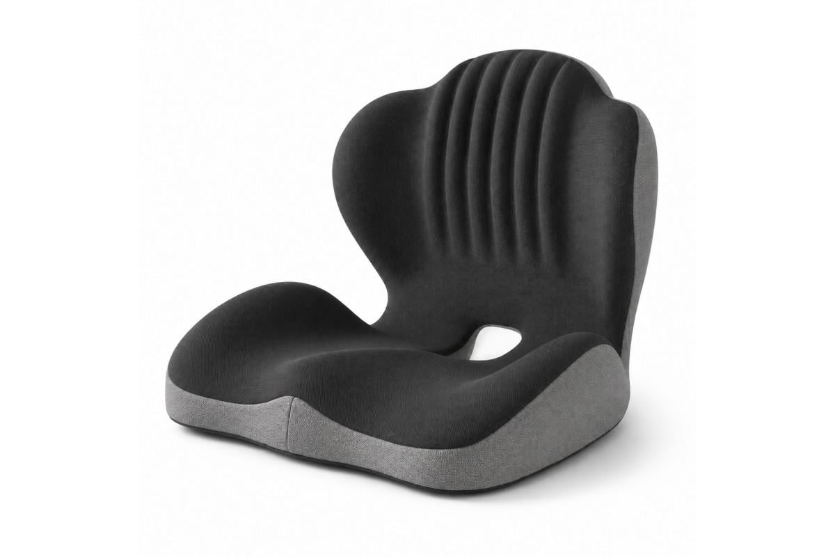 Подушка ортопедическая для сидения со спинкой PILLOW-09 Черный Подушка ортопедическая для сидения со спинкой PILLOW-09 Черный