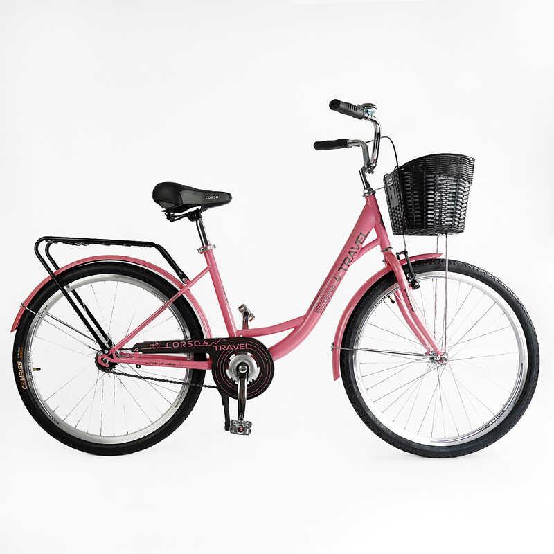 Велосипед Corso 26" Travel 2024 Розовый (TL-26611) - фото 1 Велосипед Corso 26" Travel 2024 Розовый (TL-26611) - фото 1