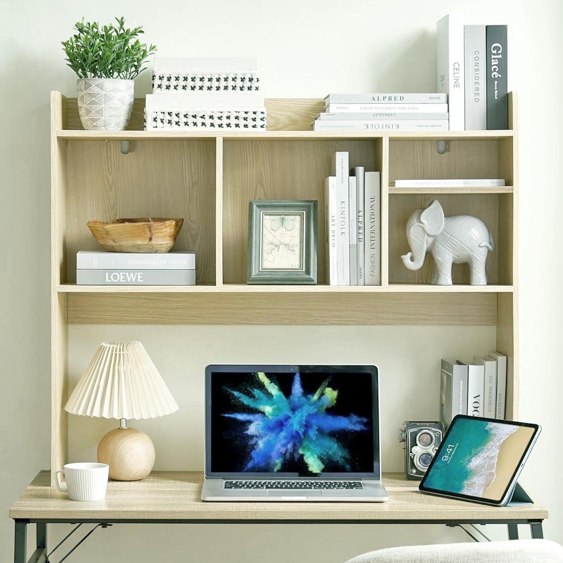 Полка-надстройка настольная из дерева Нерас бланже (АКД-001301)