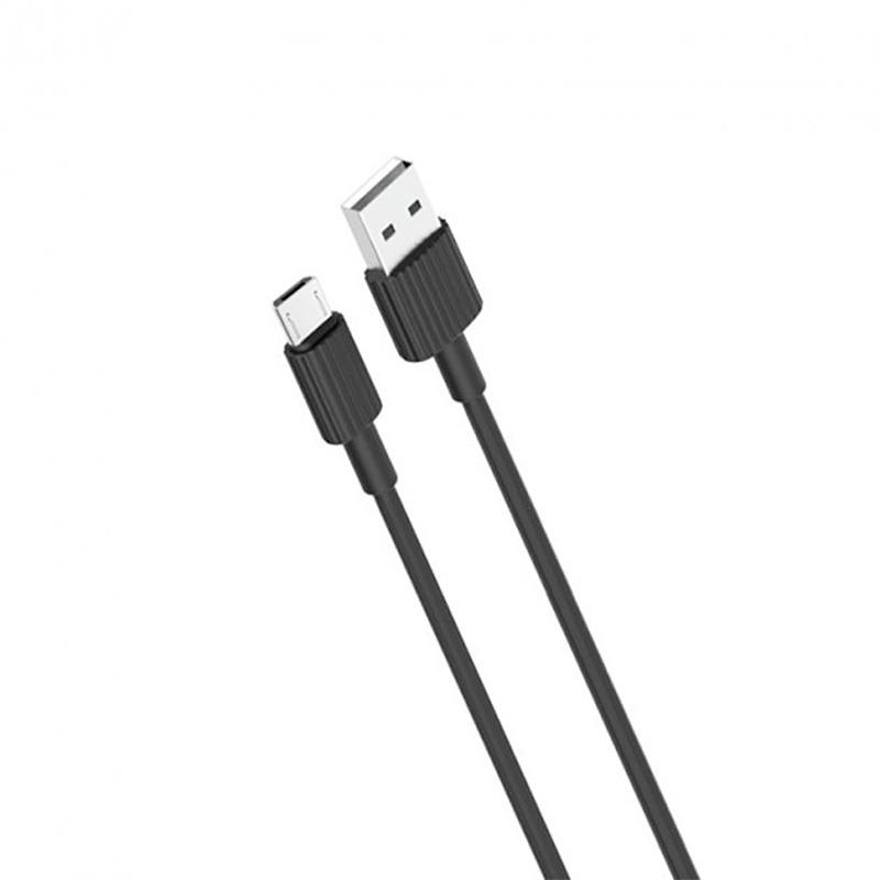 Кабель Xo NB156 USB MicroUSB 2,4A 1 м Black - фото 2