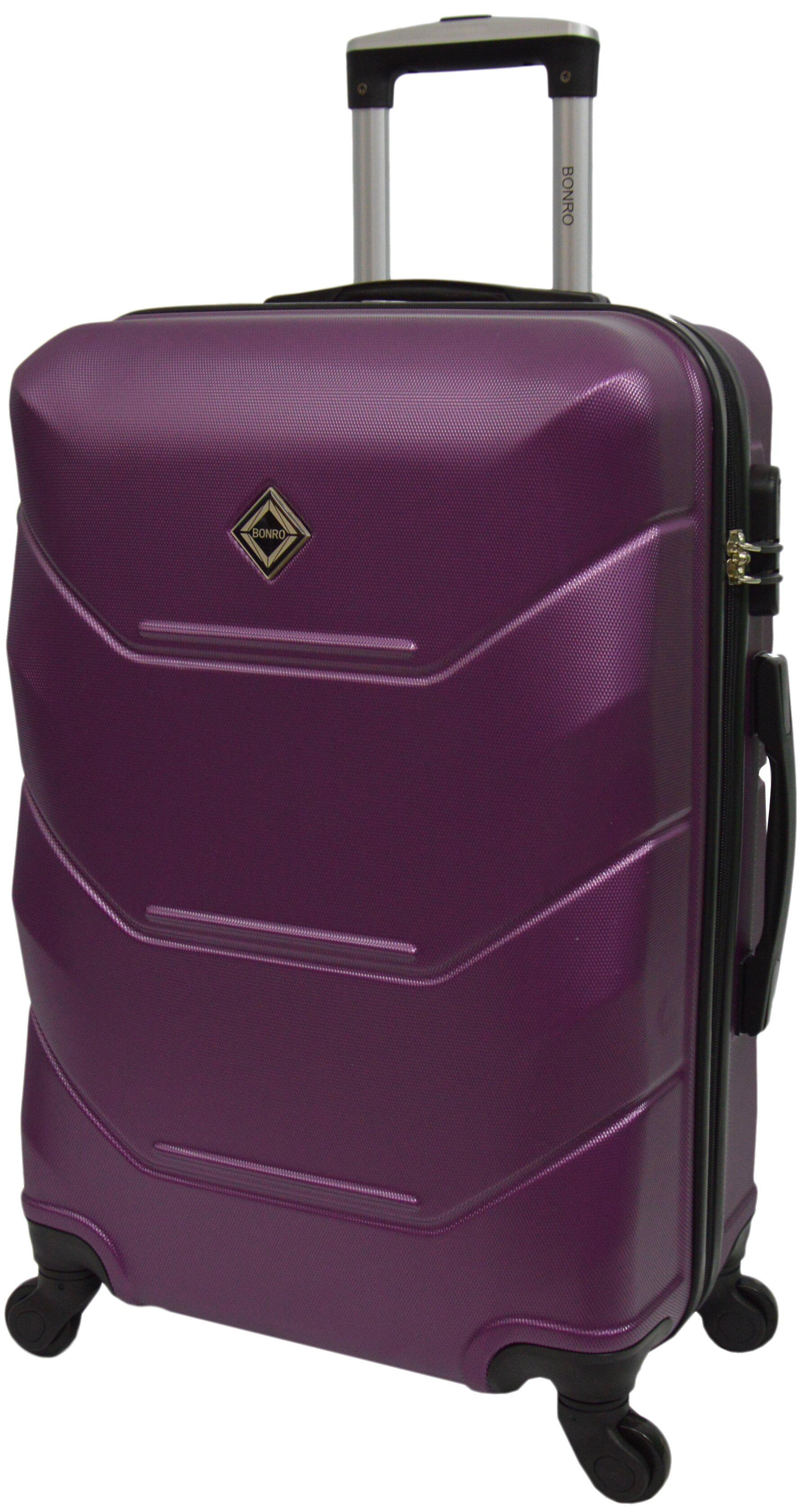 Валіза Bonro 2019 середня Бузковий (2473) - фото 1 Валіза Bonro 2019 середня Бузковий (2473) - фото 1