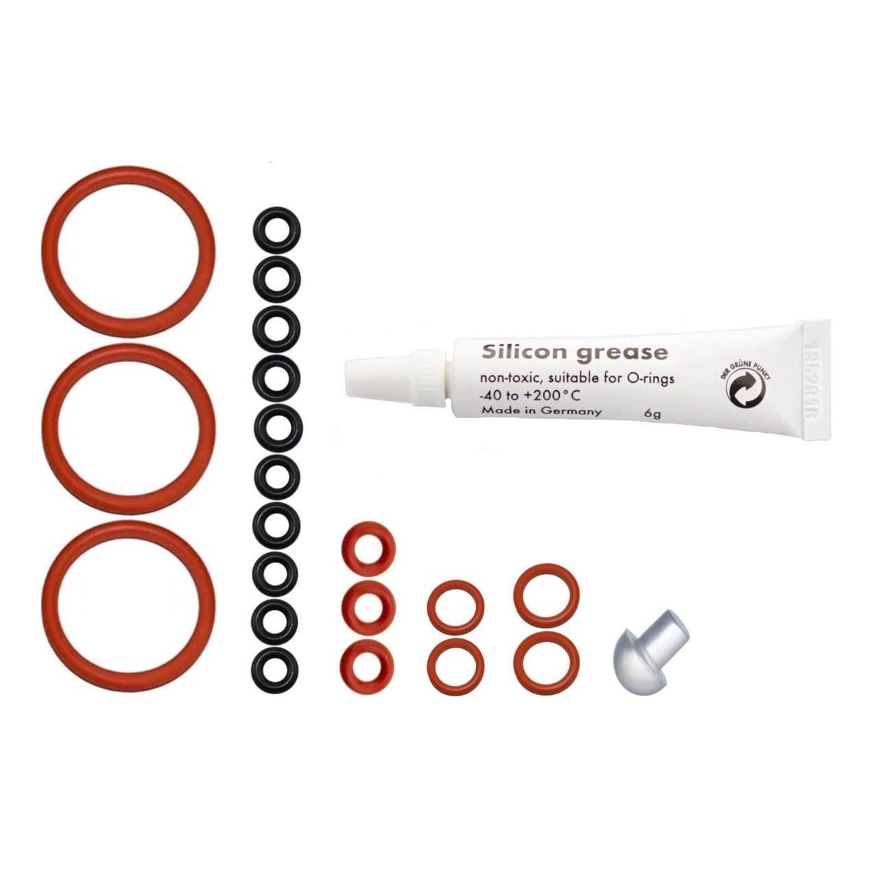 Ремкомплект L заварного блока и поршня термоблока со смазкой Silikonfett кофемашины Delonghi ESAM (1628223747)