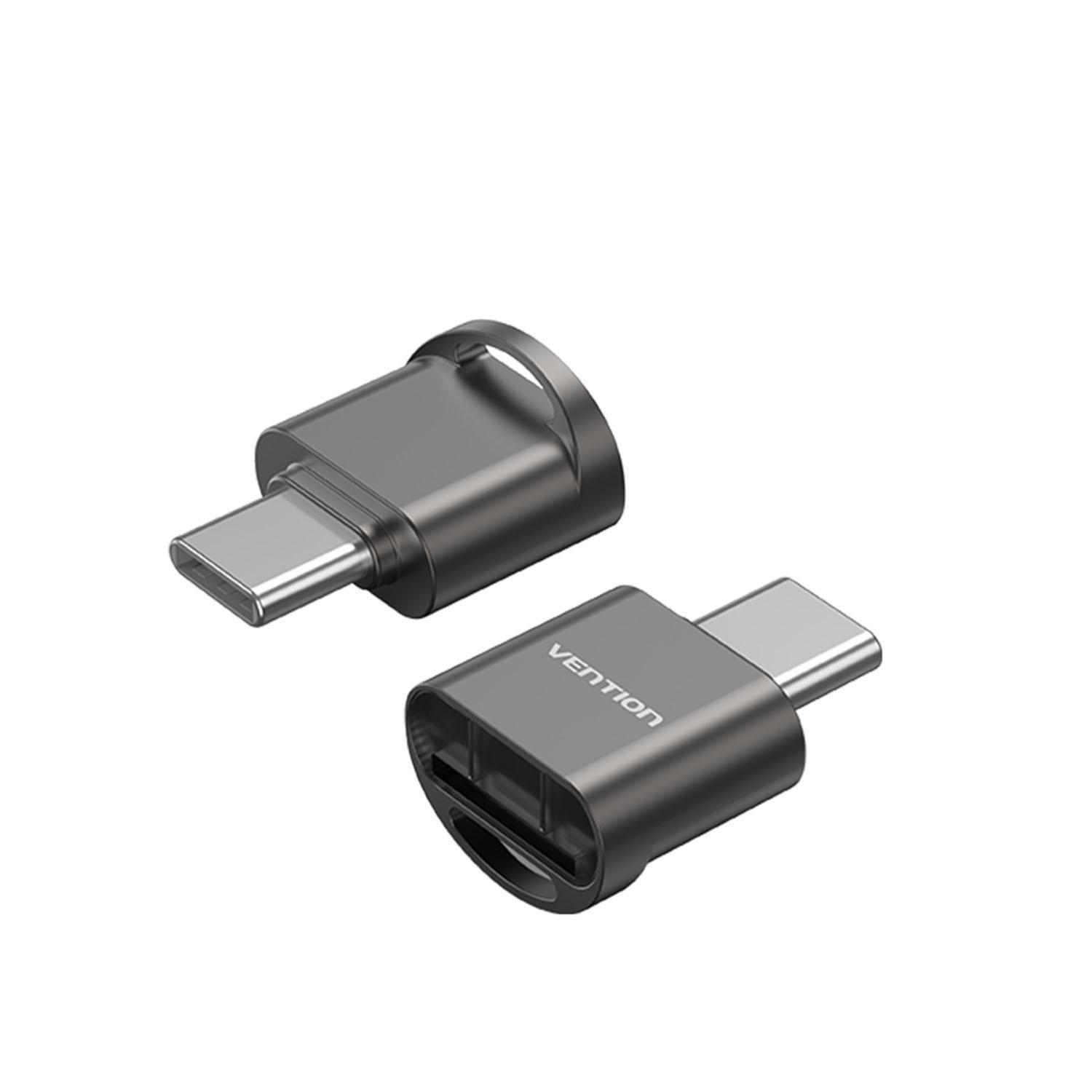Кардридер Vention Type-C для TF Micro SD 480 Мбит/с для Чтения Карт памяти USB-C Серый (CLMH0) - фото 13