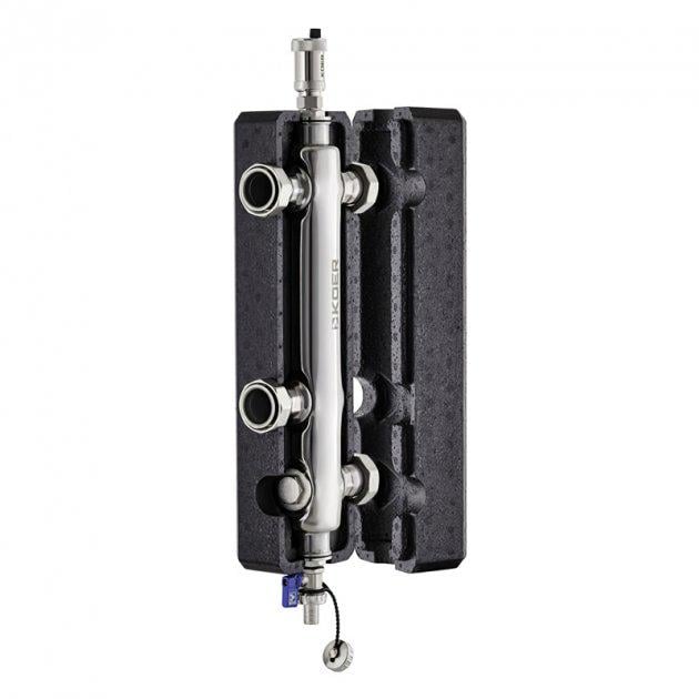 Гидрострелка Koer KR.S1033 2"/2" с воздухоотводом и дренажным краном 1-1/4"НР SUS304 (KR3181)