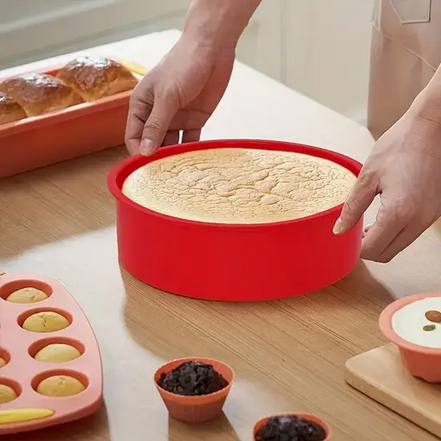 Форма силіконова кругла для випікання 20,32 см Червоний (SAM-2032) - фото 8 Форма силіконова кругла для випікання 20,32 см Червоний (SAM-2032) - фото 8
